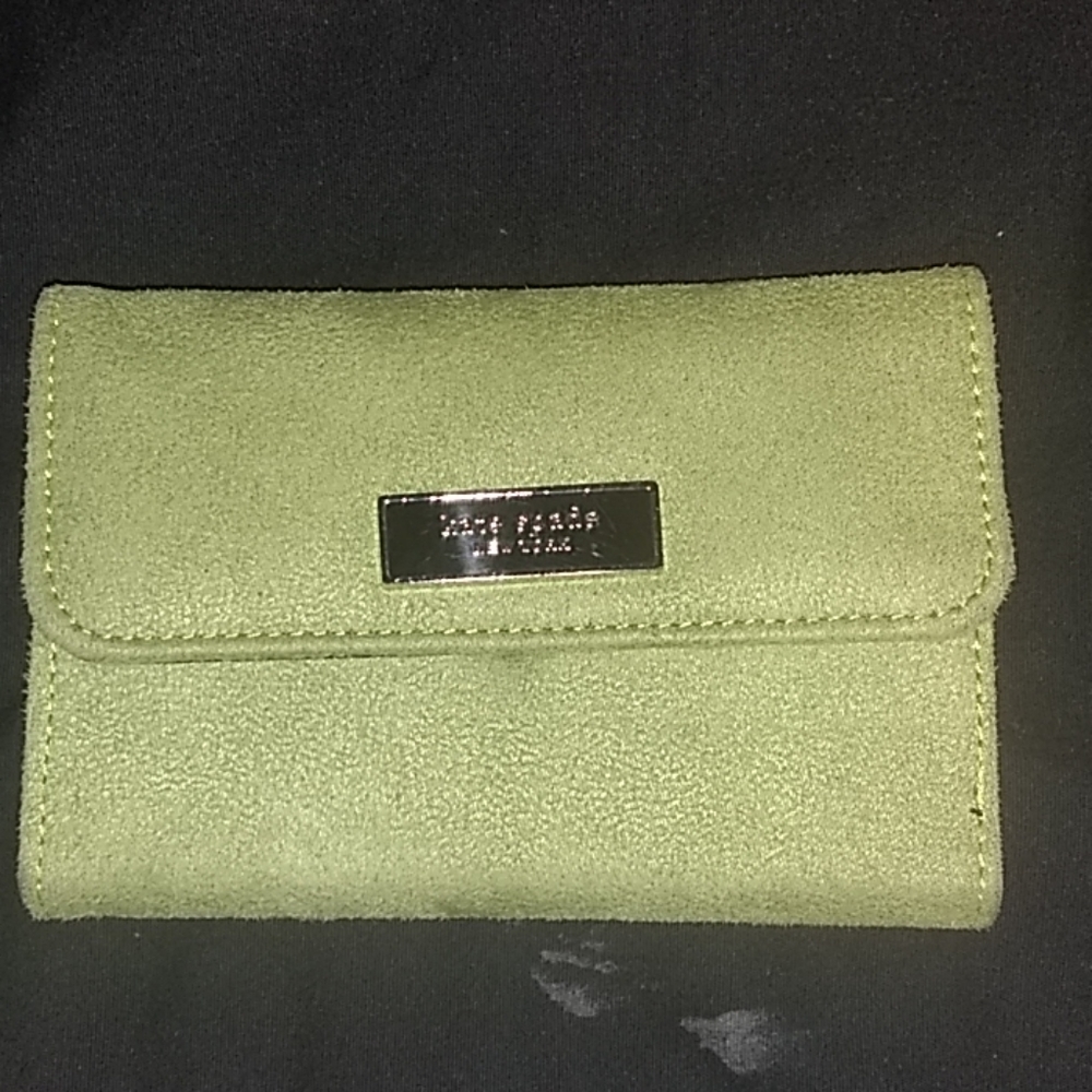 Green Kate Spade New York trifold wallet